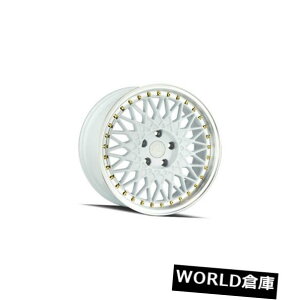 COAzC[ 18x8.5 / 18x9.5 Aodhan AH05 AH5 5x112 35/30zCgS[hxbgzC[Zbgi4j 18x8.5/18x9.5 Aodhan AH05 AH5 5x112 35/30 White Gold Rivet Wheels Rims Set(4)