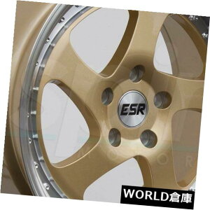 �C�O�A���z�C�[�� 17x8.5 ESR SR02 SR2 5x100 30�S�[���h�z�C�[�������Z�b�g�i4�j 17x8.5 ESR SR02 SR2 5x100 30 Gold Wheels Rims Set(4)