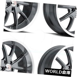 �C�O�A���z�C�[�� 18x9.5 Vision 143�g���N5x4.75 12�K�����^���z�C�[�������Z�b�g�i4�j 18x9.5 Vision 143 Torque 5x4.75 12 Gunmetal Wheels Rims Set(4) �y���s�A���i�z