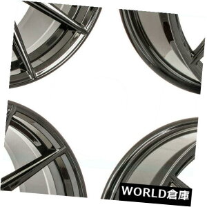 �C�O�A���z�C�[�� 18x9.5 F1R F101 5x114.3 38�O���X�u���b�N�z�C�[�������Z�b�g�i4�j 18x9.5 F1R F101 5x114.3 38 Gloss Black Wheels Rims Set(4) �y���s�A���i�z
