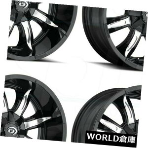 COAzC[ 18x9 Vision 423 Manic 8x170 12ubN}VjOzC[Zbgi4j 18x9 Vision 423 Manic 8x170 12 Black Machined Wheels Rims Set(4)