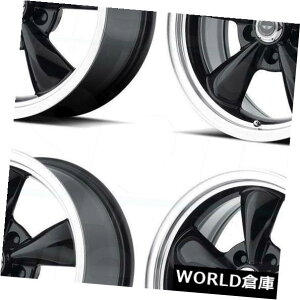 海外輸入ホイール 17x9 AR105 Torq Thrust M 5x114.3 / 5x4.5 24ブラックリップホイールセット(4) 17x9 AR105 Torq Thrust M 5x114.3/5x4.5 24 Black Lip Wheels Set(4)