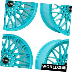�C�O�A���z�C�[�� 18x10.5 F1R F23 5x100 / 5x114.3 20�e�B�[���z�C�[�������Z�b�g�i4�j 18x10.5 F1R F23 5x100/5x114.3 20 Teal Wheels Rims Set(4) �y���s�A���i�z