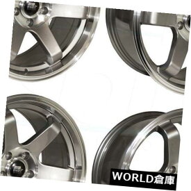 海外輸入ホイール 18x9.5 MST MT01 5x114.3 35ガンメタルホイールリムセット（4） 18x9.5 MST MT01 5x114.3 35 Gunmetal Wheels Rims Set(4)