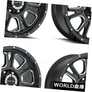COAzC[ 17x8.5 Vision 399 Fury 6x5.5 / 6x139.7 0ubN~hzC[Zbgi4j 17x8.5 Vision 399 Fury 6x5.5/6x139.7 0 Black Milled Wheels Rims Set(4)