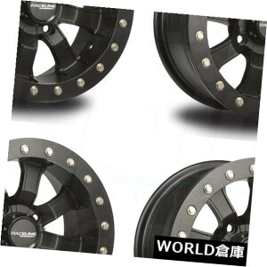 �C�O�A���z�C�[�� 14x7 Raceline A71B Mamba Beadlock 4x137 10�u���b�N�A�E�g�z�C�[�������Z�b�g�i4�j 14x7 Raceline A71B Mamba Beadlock 4x137 10 Blackout Wheels Rims Set(4) �y���s�A���i�z