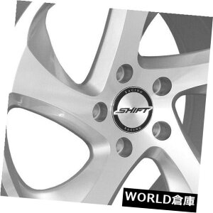 �C�O�A���z�C�[�� 18x9.5�V�t�gH22�X�g���b�g5x120 40�V���o�[�}�V���z�C�[�������Z�b�g�i4�j 18x9.5 Shift H22 Strut 5x120 40 Silver Machine Wheels Rims Set(4) �y���s�A���i�z