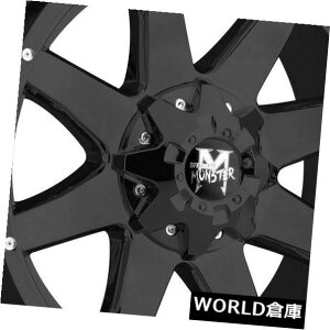 COAzC[ 17x9It[hX^[M08 6x135 / 6x5.5 0tbgubN}VzC[Zbgi4j 17x9 Off-Road Monster M08 6x135/6x5.5 0 Flat Black Machine Wheels Rims Set(4)