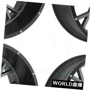 COAzC[ 18x9 Vision 412bJ[5x5 / 5x127 -12K^ubNbvzC[Zbgi4j 18x9 Vision 412 Rocker 5x5/5x127 -12 Gunmetal Black Lip Wheels Rims Set(4)