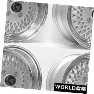 �C�O�A���z�C�[�� 15x7 / 15x8 Enkei Enkei92 4x100 38/25�V���o�[�y�C���g�z�C�[�������Z�b�g�i4�j 15x7/15x8 Enkei Enkei92 4x100 38/25 Silver Paint Wheels Rims Set(4)