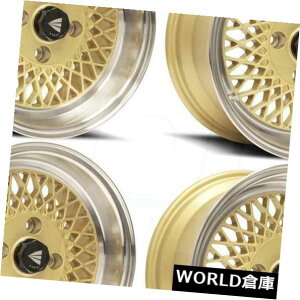 COAzC[ 15x7 / 15x8 Enkei Enkei92 4x100 38/25S[hyCgzC[Zbgi4j 15x7/15x8 Enkei Enkei92 4x100 38/25 Gold Paint Wheels Rims Set(4)