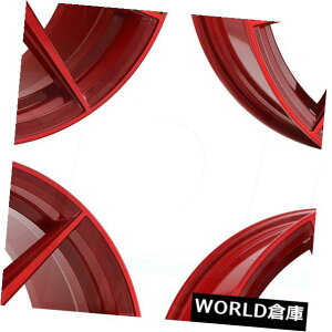 �C�O�A���z�C�[�� 18x8.5 F1R F101 5x114.3 38�L�����f�B���b�h�z�C�[�������Z�b�g�i4�j 18x8.5 F1R F101 5x114.3 38 Candy Red Wheels Rims Set(4) �y���s�A���i�z