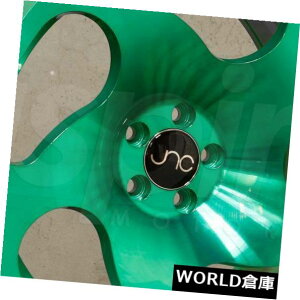 �C�O�A���z�C�[�� 18x9.5 JNC 036 JNC036 5x112 38�����O���[���z�C�[�������Z�b�g�i4�j 18x9.5 JNC 036 JNC036 5x112 38 Transparent Green Wheel Rims set(4)