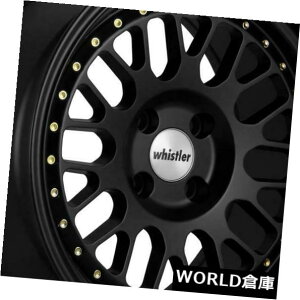 �C�O�A���z�C�[�� 18x9.5�E�B�X���[SK1 5x114.3 22�T�e���u���b�N�z�C�[�������Z�b�g�i4�j 18x9.5 Whistler SK1 5x114.3 22 Satin Black Wheels Rims Set(4) �y���s�A���i�z