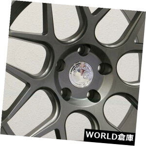 海外輸入ホイール 18x8 / 18x9 Aodhan LS002 LS2 5x114.3 35/30マットガンメタルホイールリムセット(4) 18x8/18x9 Aodhan LS002 LS2 5x114.3 35/30 Matte Gun Metal Wheels Rims Set(4)