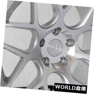 COAzC[ 18x8 / 18x9 Aodhan LS002 LS2 5x100 35/30Vo[HtFCXzC[Zbgi4j 18x8/18x9 Aodhan LS002 LS2 5x100 35/30 Silver Machined Face Wheels Rims Set(4)