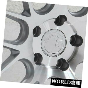 COAzC[ 18x8.5 / 18x10.5 Aodhan DS06 DS6 5x114.3 35/15Vo[HzC[Zbgi4j 18x8.5/18x10.5 Aodhan DS06 DS6 5x114.3 35/15 Silver Machined Wheels Rims Set(4)