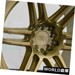 �C�O�A���z�C�[�� 18x9.75 XXR 558 5x100 / 5x114.3 19�S�[���h�z�C�[�������Z�b�g�i4�j 18x9.75 XXR 558 5x100/5x114.3 19 Gold Wheels Rims Set(4) �y���s�A���i�z