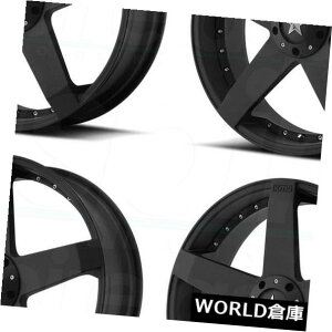 COAzC[ 17x7.5 KMC KM775bNX^[J[5x115 / 5x120 21}bgubNzC[Zbgi4j 17x7.5 KMC KM775 Rockstar Car 5x115/5x120 21 Matte Black Wheels Rims Set(4)