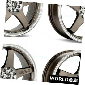 海外輸入ホイール 17x7 Enkei Ev5 4x100 / 108 45ブロンズペイントホイールリムセット（4） 17x7 Enkei Ev5 4x100/108 45 Bronze Paint Wheels Rims Set(4) 【並行輸入品】