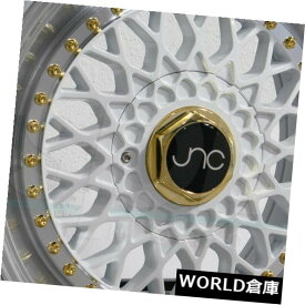 海外輸入ホイール 18x8.5 / 18x9.5 JNC 004S 5x100 / 5x114.3 30/30ホワイトマシンリップ。 ホイールリムセット（4） 18x8.5/18x9.5 JNC 004S 5x100/5x114.3 30/30 White Machine Lip. Wheel Rims set(4)