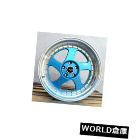 海外輸入ホイール 17x8 JNC 034 JNC034 5x112 30ティールブルーマシンリップ。 ホイールリムセット（4） 17x8 JNC 034 JNC034 5x112 30 Teal Blue Machine Lip. Wheel Rims set(4)