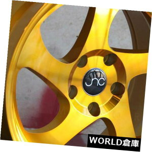 �C�O�A���z�C�[�� 17x8 JNC 034 JNC034 5x112 30�����S�[���h�z�C�[�������Z�b�g�i4�j 17x8 JNC 034 JNC034 5x112 30 Transparent Gold Wheel Rims set(4)