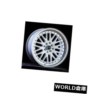 �C�O�A���z�C�[�� 17x8 JNC 001 JNC001 5x100 / 5x112 25�z���C�g�}�V�����b�v�z�C�[�������Z�b�g�i4�j 17x8 JNC 001 JNC001 5x100/5x112 25 White Machine Lip Wheel Rims set(4) �y���s�A���i�z