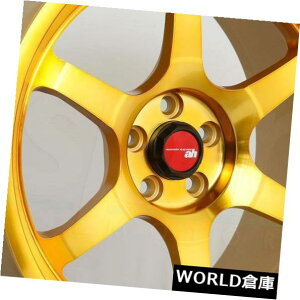 COAzC[ 18x9.5 Aodhan AH08 AH8 5x100 30S[hzC[Zbgi4j 18x9.5 Aodhan AH08 AH8 5x100 30 Gold Wheels Rims Set(4)