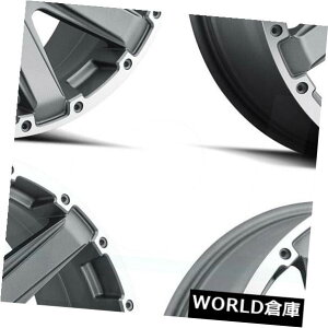 COAzC[ 18x9 MKW M94 6x5.5 / 6x139.7 10O[}VOzC[Zbgi4j 18x9 MKW M94 6x5.5/6x139.7 10 Grey Machine Ring Wheels Rims Set(4)