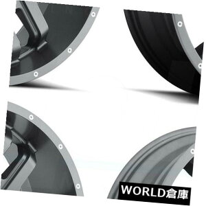 COAzC[ 18x9 MKW M93 8x180 10YO[zC[Zbgi4j 18x9 MKW M93 8x180 10 Anthracite Grey Wheels Rims Set(4)