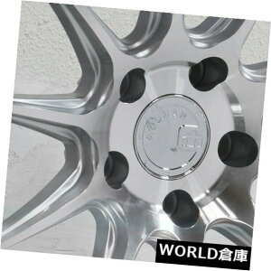 COAzC[ 18x9.5 / 18x10.5 Aodhan DS07 DS7 5x114.3 22/15Vo[HzC[Zbgi4j 18x9.5/18x10.5 Aodhan DS07 DS7 5x114.3 22/15 Silver Machined Wheels Rims Set(4)