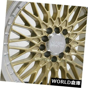 �C�O�A���z�C�[�� 18x9 XXR 536 5x100 / 5x114.3 32�S�[���hML�z�C�[�������Z�b�g�i4�j 18x9 XXR 536 5x100/5x114.3 32 Gold ML Wheels Rims Set(4) �y���s�A���i�z