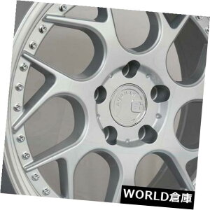 COAzC[ 18x8.5 / 18x9.5 Aodhan DS01 DS1 5x114.3 35/30Vo[zC[Zbgi4j 18x8.5/18x9.5 Aodhan DS01 DS1 5x114.3 35/30 Silver Wheels Rims Set(4)