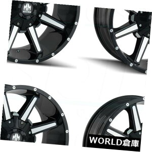 �C�O�A���z�C�[�� 17x9���C�w���A�[�Z�i��8x6.5 / 8x170 -12�O���X�u���b�N�}�V�j���O�z�C�[�������Z�b�g�i4�j 17x9 Mayhem Arsenal 8x6.5/8x170 -12 Gloss Black Machined Wheels Rims Set(4)