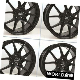 海外輸入ホイール 17x7.5 Enkei YS5 4x100 42ブラックペイントホイールリムセット（4） 17x7.5 Enkei YS5 4x100 42 Black Paint Wheels Rims Set(4) 【並行輸入品】