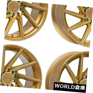 �C�O�A���z�C�[�� 18x8.5 F1R F29 5x100 / 5x114.3 38�}�V���S�[���h�z�C�[�������Z�b�g�i4�j 18x8.5 F1R F29 5x100/5x114.3 38 Machine Gold Wheels Rims Set(4) �y���s�A���i�z