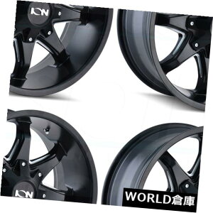 �C�O�A���z�C�[�� 17x9�C�I��181 5x114.3 / 5x5 18�T�e���u���b�N�~���h�z�C�[�������Z�b�g�i4�j 17x9 Ion 181 5x114.3/5x5 18 Satin Black Milled Wheels Rims Set(4) �y���s�A���i�z