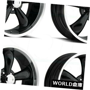 �C�O�A���z�C�[�� 18x8.5 Vision 142 Legend 5 5x114.3 20 Black Machined Lip Wheels Rims Set�i4�j 18x8.5 Vision 142 Legend 5 5x114.3 20 Black Machined Lip Wheels Rims Set(4) �y���s�A���i�z