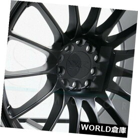 海外輸入ホイール 18x8.75 XXR 550 5x100 / 5x114.3 36フラットブラックホイールリムセット（4） 18x8.75 XXR 550 5x100/5x114.3 36 Flat Black Wheels Rims Set(4)