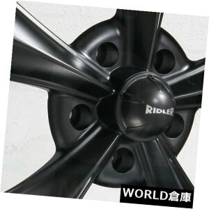�C�O�A���z�C�[�� 18x9.5 Ridler 695 5x5 / 5x127 6�}�b�g�u���b�N�}�V���h���b�v�z�C�[�������Z�b�g�i4�j 18x9.5 Ridler 695 5x5/5x127 6 Matte Black Machined Lip Wheels Rims Set(4) �y���s�A���i�z