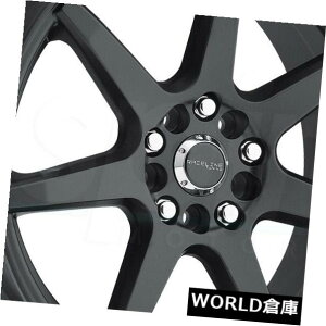 �C�O�A���z�C�[�� 5��17 Raceline 131B Evo Wheels 17x7.5 4x100 / 4x108 40�̃����̃Z�b�g Set of 5 17 Raceline 131B Evo Wheels 17x7.5 4x100/4x108 40 Black Rims �y���s�A���i�z