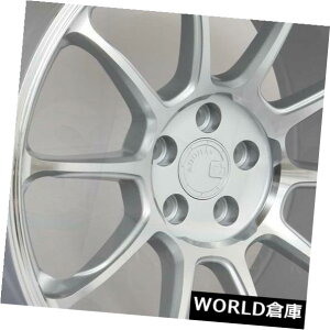 COAzC[ 18x9 Aodhan AH06 AH6 5x100 30Vo[HzC[Zbgi4j 18x9 Aodhan AH06 AH6 5x100 30 Silver Machined Wheels Rims Set(4)