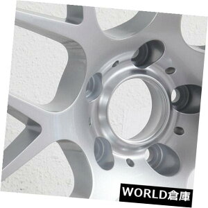 COAzC[ 18x9.5RP[utBbgP40 5x114.3 38nCp[Vo[zC[Zbgi4j 18x9.5 Concave fit P40 5x114.3 38 Hyper Silver Wheels Rims Set(4)