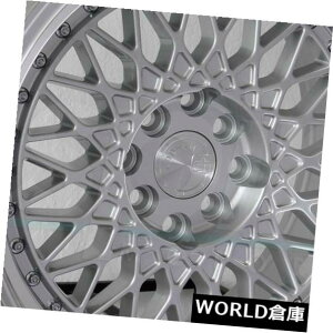 �C�O�A���z�C�[�� 17x9 Aodhan AH05 AH5 4x100 / 4x114.3 25�V���o�[���H�z�C�[�������Z�b�g�i4�j 17x9 Aodhan AH05 AH5 4x100/4x114.3 25 Silver Machined Wheels Rims Set(4)