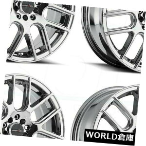 COAzC[ 15x6.5 Vision 426NX5x108 / 5x114.3 38t@gN[zC[Zbgi4j 15x6.5 Vision 426 Cross 5x108/5x114.3 38 Phantom Chrome Wheels Rims Set(4)