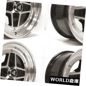 COAzC[ 15x7 Enkei Apache Ii 4x114.3 38ubN}VjOzC[Zbgi4j 15x7 Enkei Apache Ii 4x114.3 38 Black Machined Wheels Rims Set(4)