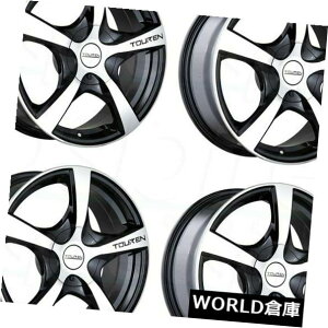 COAzC[ 18x8 Touren TR9 5x100 / 5x114.3 40̍@BHzC[Zbgi4j 18x8 Touren TR9 5x100/5x114.3 40 Black Machined Wheels Rims Set(4)