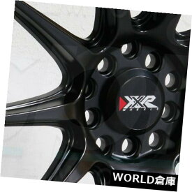 海外輸入ホイール 17x9.75 XXR 527 4x100 / 4x114.3 25フラットブラックホイールリムセット（4） 17x9.75 XXR 527 4x100/4x114.3 25 Flat Black Wheels Rims Set(4)
