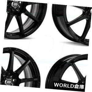 COAzC[ 17x7 Enkei EDR9 4x100 / 114.3 38ubNyCgzC[Zbgi4j 17x7 Enkei EDR9 4x100/114.3 38 Black Paint Wheels Rims Set(4)